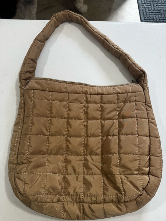 Handbags - Quilted Tan Shoulder Bag